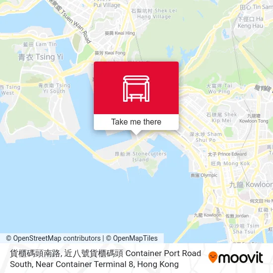 貨櫃碼頭南路, 近八號貨櫃碼頭 Container Port Road South, Near Container Terminal 8 map