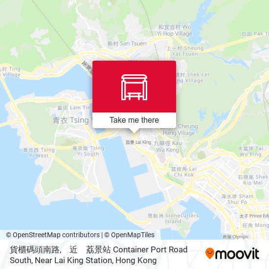 貨櫃碼頭南路,　近　荔景站 Container Port Road South, Near Lai King Station map