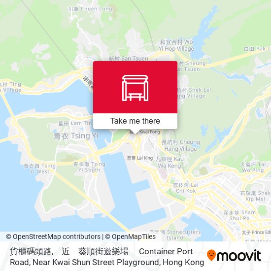 貨櫃碼頭路,　近　葵順街遊樂場　 Container Port Road, Near Kwai Shun Street Playground map