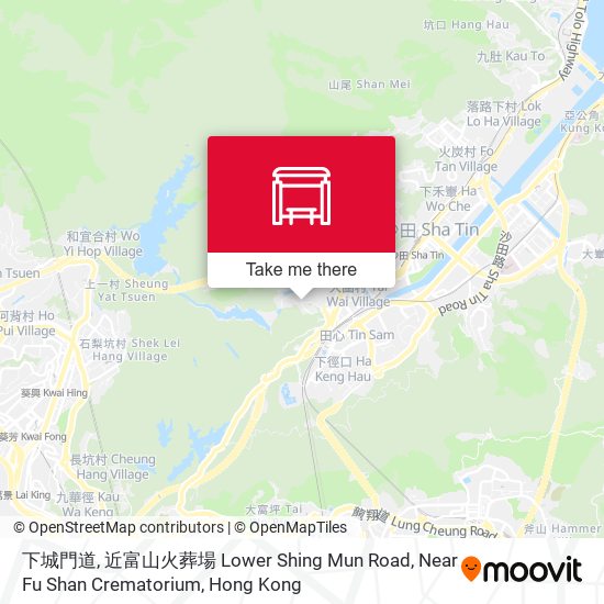 下城門道, 近富山火葬場 Lower Shing Mun Road, Near Fu Shan Crematorium map