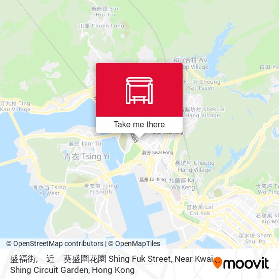 盛福街,　近　葵盛圍花園 Shing Fuk Street, Near Kwai Shing Circuit Garden map