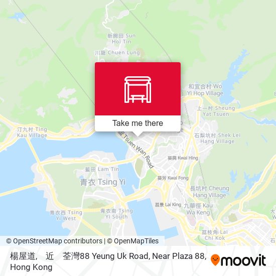 楊屋道,　近　荃灣88 Yeung Uk Road, Near Plaza 88 map