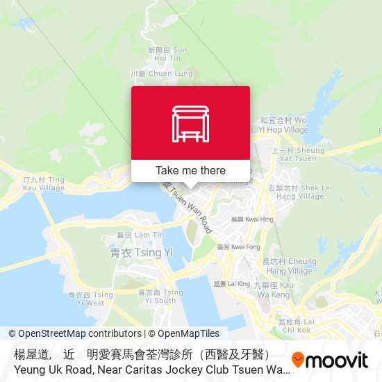 楊屋道,　近　明愛賽馬會荃灣診所（西醫及牙醫） Yeung Uk Road, Near Caritas Jockey Club Tsuen Wan Clinic (Medical & Dental) map