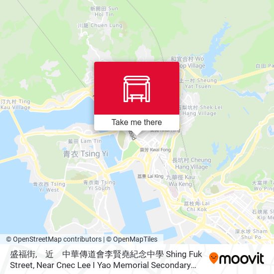 盛福街,　近　中華傳道會李賢堯紀念中學 Shing Fuk Street, Near Cnec Lee I Yao Memorial Secondary School map
