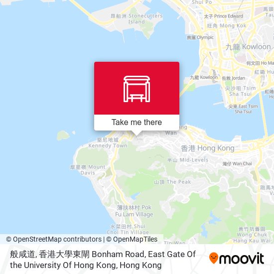 般咸道, 香港大學東閘 Bonham Road, East Gate Of the University Of Hong Kong map