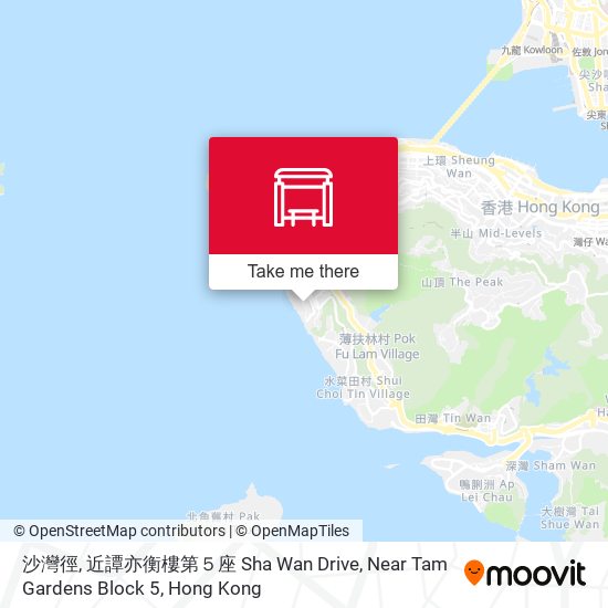 沙灣徑, 近譚亦衡樓第５座 Sha Wan Drive, Near Tam Gardens Block 5 map