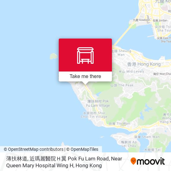 薄扶林道, 近瑪麗醫院Ｈ翼 Pok Fu Lam Road, Near Queen Mary Hospital Wing H map
