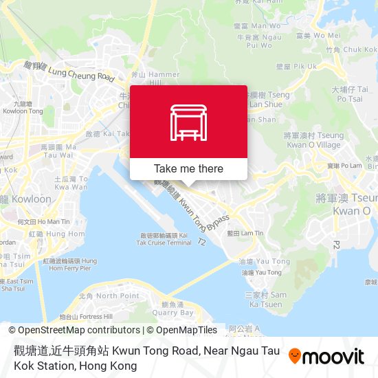 觀塘道,近牛頭角站 Kwun Tong Road, Near Ngau Tau Kok Station map