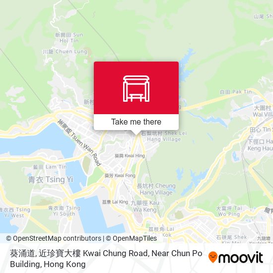 葵涌道, 近珍寶大樓 Kwai Chung Road, Near Chun Po Building map