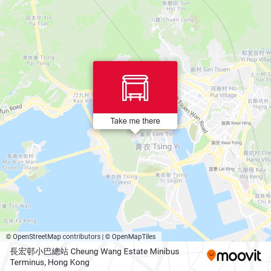 長宏邨小巴總站 Cheung Wang Estate Minibus Terminus map