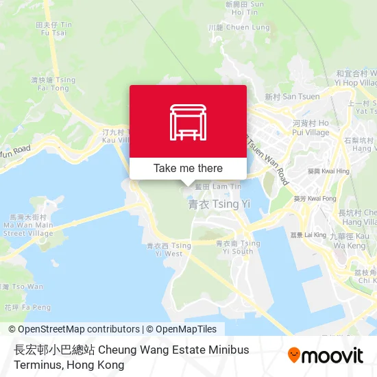 長宏邨小巴總站 Cheung Wang Estate Minibus Terminus地圖