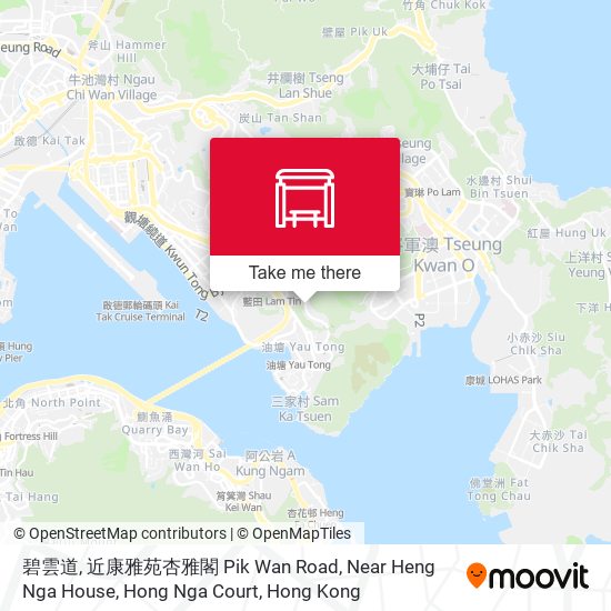 碧雲道, 近康雅苑杏雅閣 Pik Wan Road, Near Heng Nga House, Hong Nga Court map
