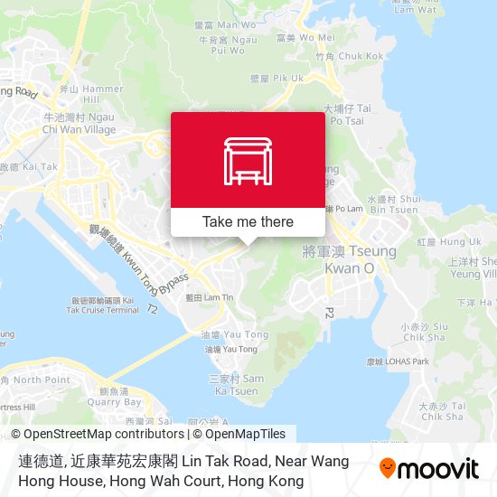 連德道, 近康華苑宏康閣 Lin Tak Road, Near Wang Hong House, Hong Wah Court map