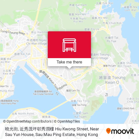曉光街, 近秀茂坪邨秀潤樓 Hiu Kwong Street, Near Sau Yun House, Sau Mau Ping Estate map