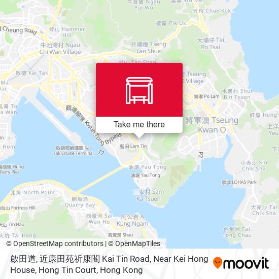 啟田道, 近康田苑祈康閣 Kai Tin Road, Near Kei Hong House, Hong Tin Court map