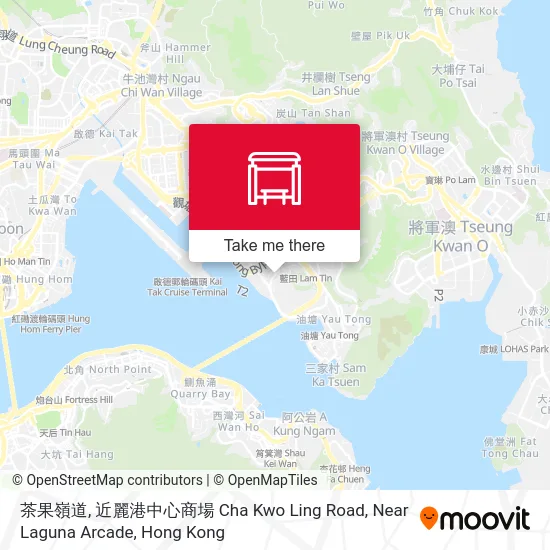 茶果嶺道, 近麗港中心商場 Cha Kwo Ling Road, Near Laguna Arcade map