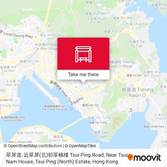 翠屏道, 近翠屏(北)邨翠楠樓 Tsui Ping Road, Near Tsui Nam House, Tsui Ping (North) Estate map
