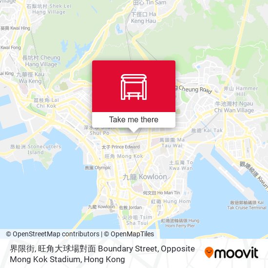 界限街, 旺角大球場對面 Boundary Street, Opposite Mong Kok Stadium map