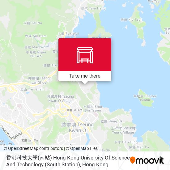 香港科技大學(南站) Hong Kong University Of Science And Technology (South Station) map