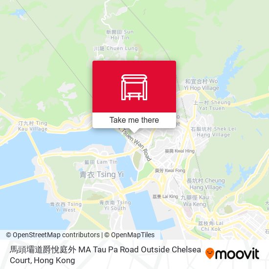 馬頭壩道爵悅庭外 MA Tau Pa Road Outside Chelsea Court map