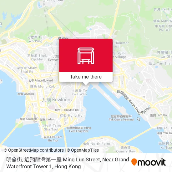 明倫街, 近翔龍灣第一座 Ming Lun Street, Near Grand Waterfront Tower 1地圖