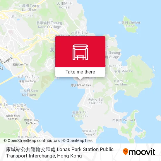 康城站公共運輸交匯處 Lohas Park Station Public Transport Interchange map