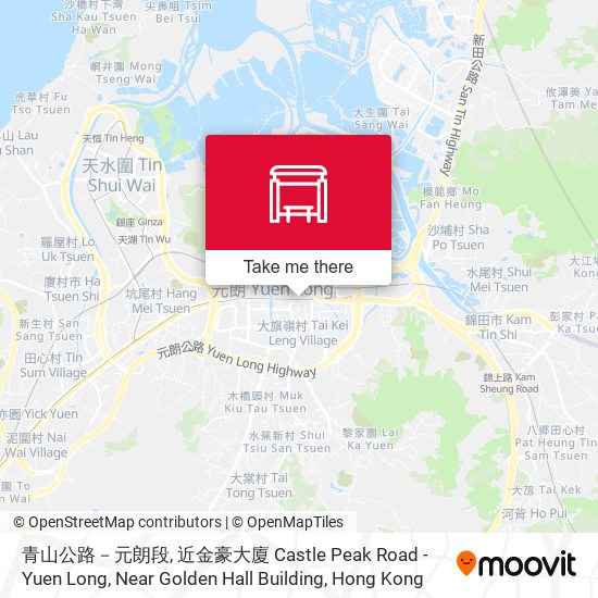青山公路－元朗段, 近金豪大廈 Castle Peak Road - Yuen Long, Near Golden Hall Building map