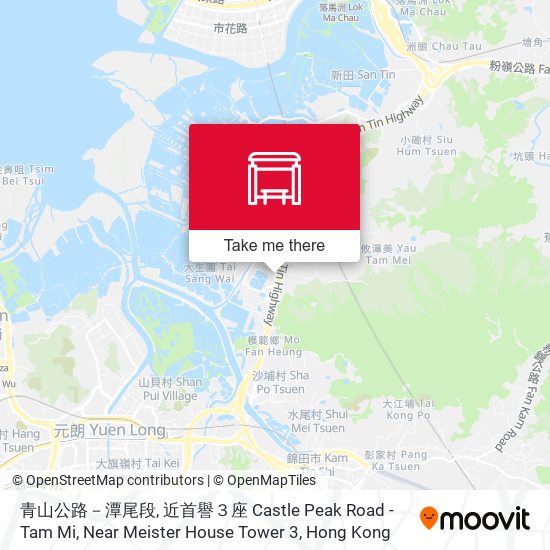 青山公路－潭尾段, 近首譽３座 Castle Peak Road - Tam Mi, Near Meister House Tower 3 map