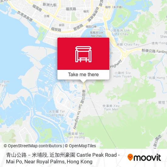 青山公路－米埔段, 近加州豪園 Castle Peak Road - Mai Po, Near Royal Palms地圖