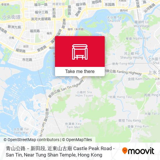 青山公路－新田段, 近東山古廟 Castle Peak Road - San Tin, Near Tung Shan Temple map