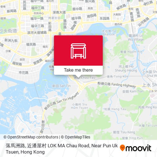 落馬洲路, 近潘屋村 LOK MA Chau Road, Near Pun Uk Tsuen map