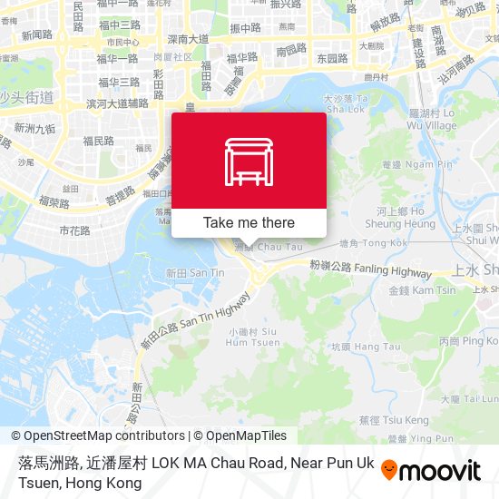 落馬洲路, 近潘屋村 LOK MA Chau Road, Near Pun Uk Tsuen地圖