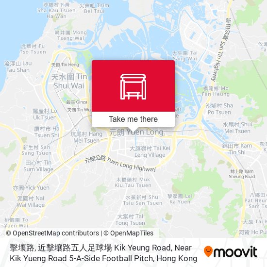擊壤路, 近擊壤路五人足球場 Kik Yeung Road, Near Kik Yueng Road 5-A-Side Football Pitch map
