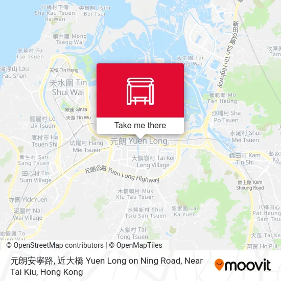 元朗安寧路, 近大橋 Yuen Long on Ning Road, Near Tai Kiu地圖