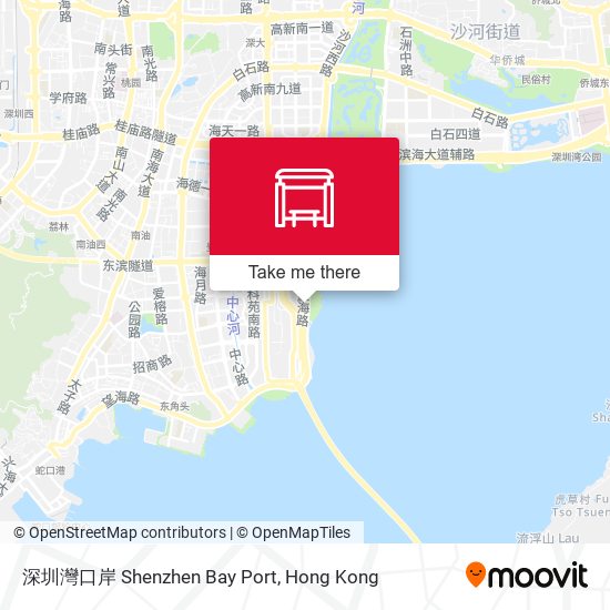 深圳灣口岸 Shenzhen Bay Port map