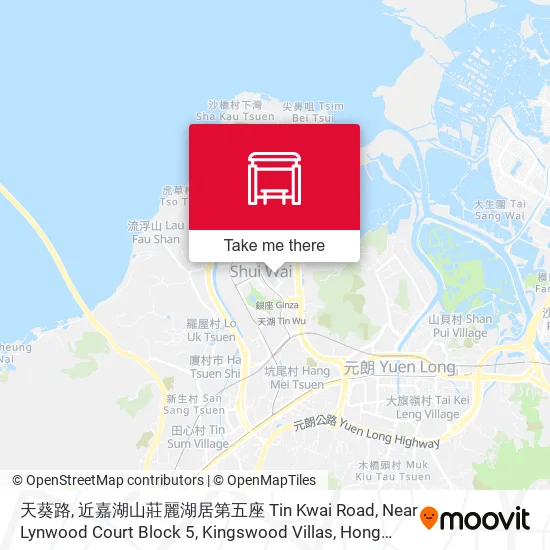 天葵路, 近嘉湖山莊麗湖居第五座 Tin Kwai Road, Near Lynwood Court Block 5, Kingswood Villas map