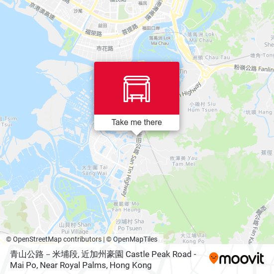 青山公路－米埔段, 近加州豪園 Castle Peak Road - Mai Po, Near Royal Palms map