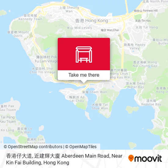 香港仔大道, 近建輝大廈 Aberdeen Main Road, Near Kin Fai Building map