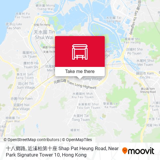 十八鄉路, 近溱柏第十座 Shap Pat Heung Road, Near Park Signature Tower 10 map