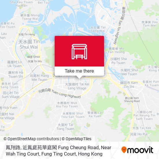 鳳翔路, 近鳳庭苑華庭閣 Fung Cheung Road, Near Wah Ting Court, Fung Ting Court map