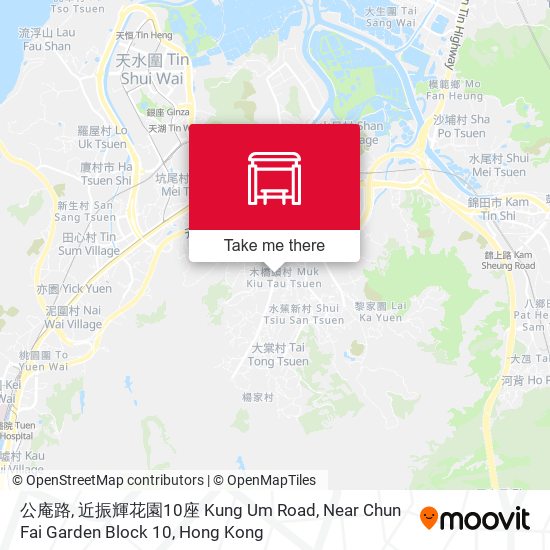 公庵路, 近振輝花園10座 Kung Um Road, Near Chun Fai Garden Block 10 map