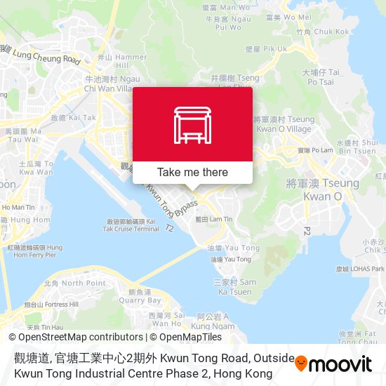 觀塘道, 官塘工業中心2期外 Kwun Tong Road, Outside Kwun Tong Industrial Centre Phase 2 map