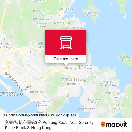 寶豐路, 怡心園第3座 Po Fung Road, Near Serenity Place Block 3 map