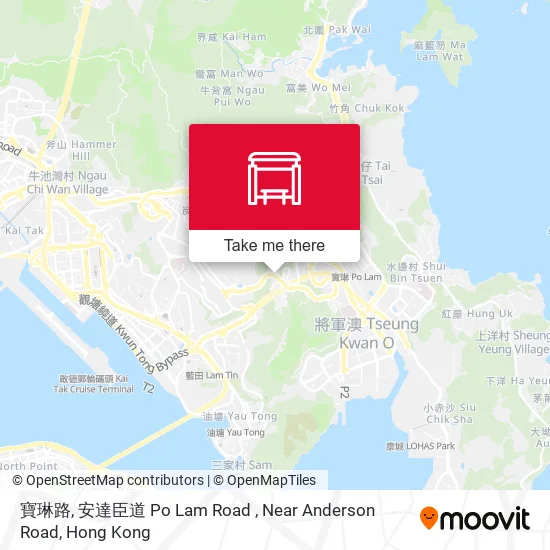 寶琳路, 安達臣道 Po Lam Road , Near Anderson Road地圖