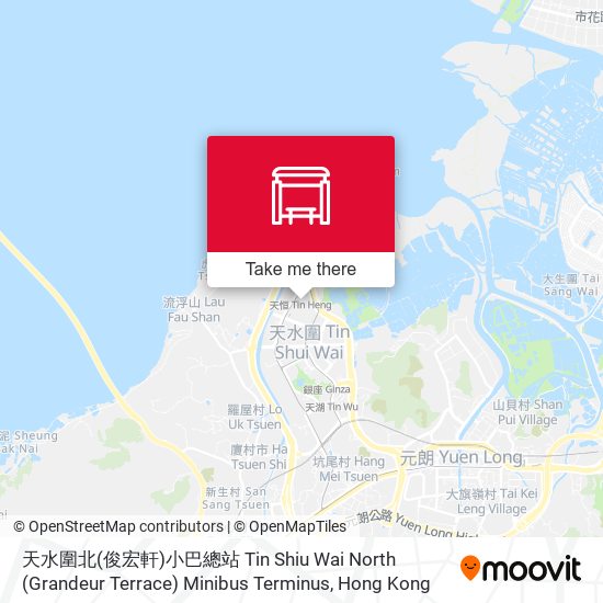天水圍北(俊宏軒)小巴總站 Tin Shiu Wai North (Grandeur Terrace) Minibus Terminus map