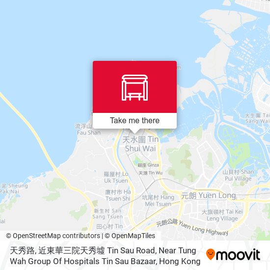 天秀路, 近東華三院天秀墟 Tin Sau Road, Near Tung Wah Group Of Hospitals Tin Sau Bazaar map