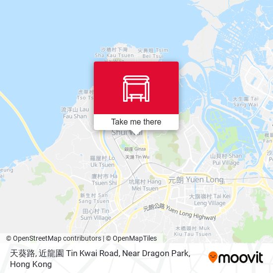 天葵路, 近龍園 Tin Kwai Road, Near Dragon Park map