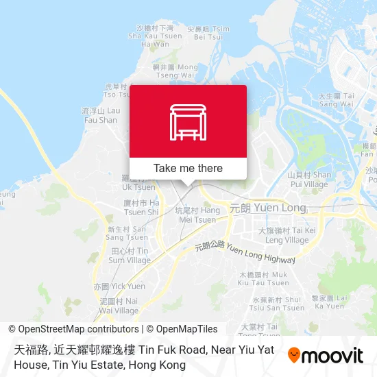 天福路, 近天耀邨耀逸樓 Tin Fuk Road, Near Yiu Yat House, Tin Yiu Estate map
