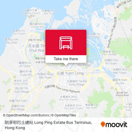 朗屏邨巴士總站 Long Ping Estate Bus Terminus map