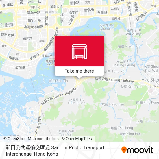 新田公共運輸交匯處 San Tin Public Transport Interchange map